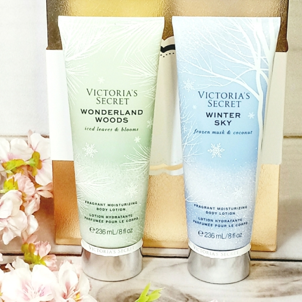 VICTORIA'S SECRET Limited Edition Lotion Set Of 2-Winter Sky & Wonderland Woods